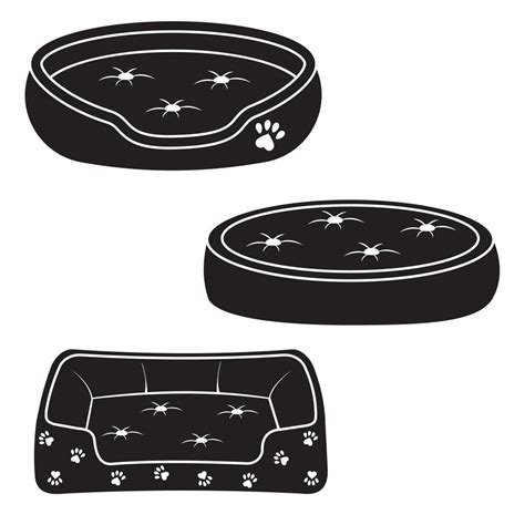 Bed for dogs and cats, isolated vector illustration icon 7396164 Vector ...