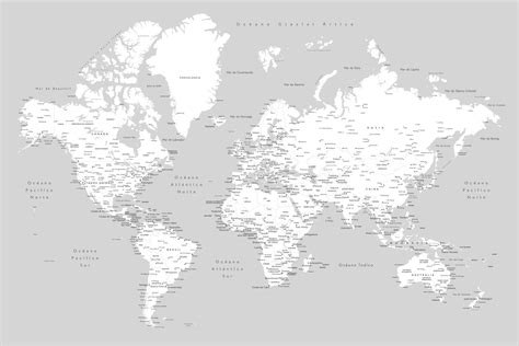 Map of Mapamundi con etiquetas en español Hart ǀ Maps of all cities and