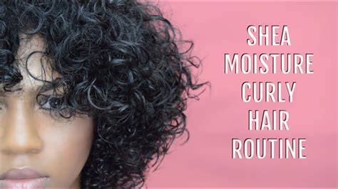 20 Curly Hair Routine Ft Shea Moisture Curl And Shine Kit Youtube