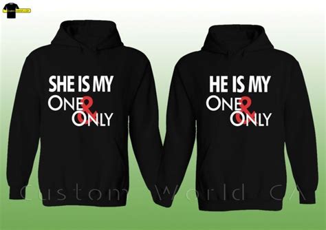 Couple Hoodie Sweater He She Is My One And Only His And Hers Matching