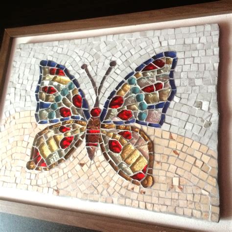 Glass Ceramic Mosaic Art Butterfly Sculpture By Katerina Alinovskaya