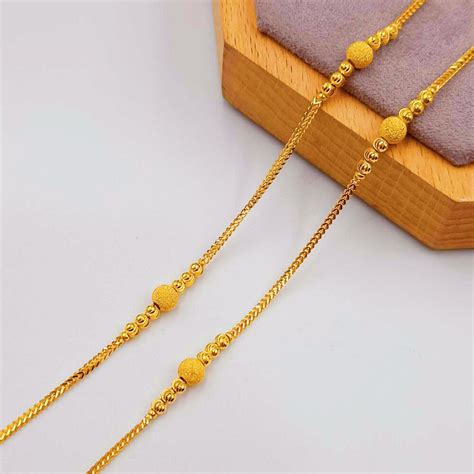 916 GOLD FOX TAIL BALL CHAIN Marina Goldsmith