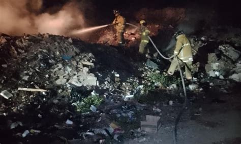 Atienden incendio en relleno sanitario de Cadereyta Noticias de Querétaro