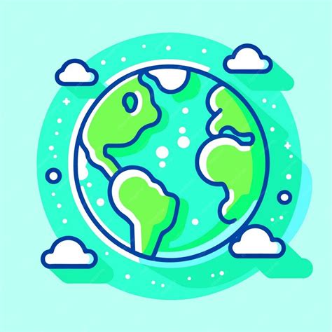 Premium Vector Earth Vector Flat Design