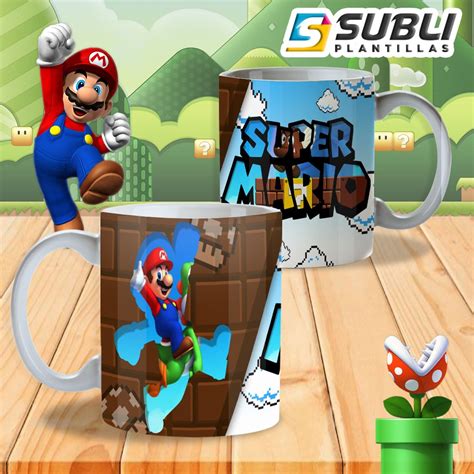 Diseños Plantillas para Tazas de Mario Bros SubliPlantillas Mario