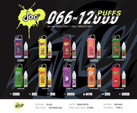 Original JEC BOX 12000 Puffs Nachfüllbare Einweg E Zigaretten 1 0