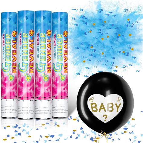 Gender Reveal Powder Confetti Cannon And Confetti Balloon 100 Safe Biodegradable Boy Or Girl