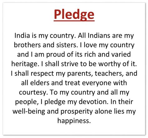 National Indian Pledge For Morning School Assembly