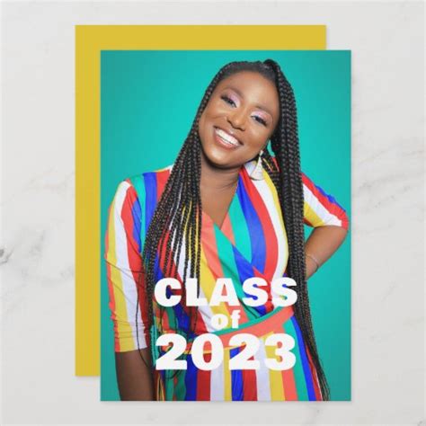 Modern Photo Class 2023 Graduation Announcement Zazzle