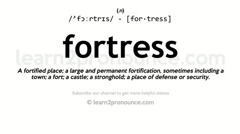 Pronunciation of Fortress | Definition of Fortress - YouTube