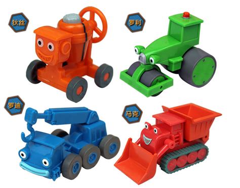 Free Shipping+4 pcs Bob The Builder metal Construction Vehicles Models collection kids gifts(Mix ...