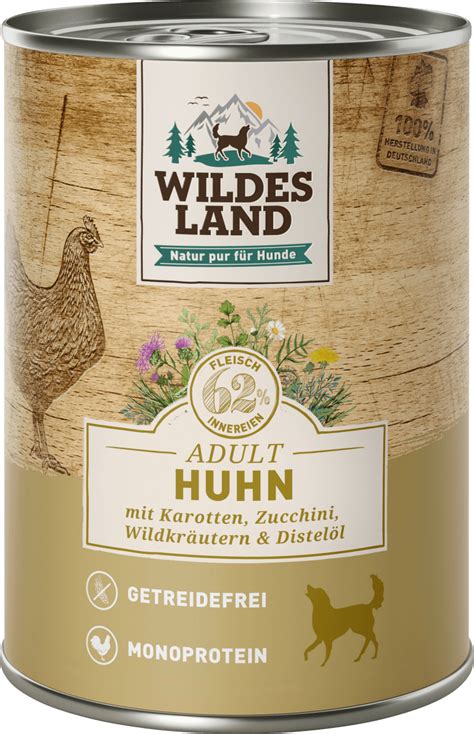 Wildes Land Nassfutter Hund Mit Huhn Karotte Zucchini 400 G