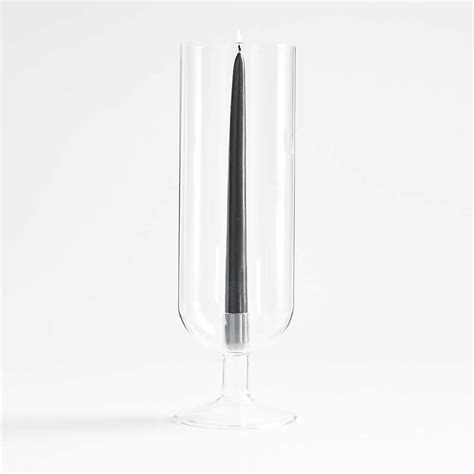 Couverte Clear Glass Taper Candle Holder Reviews Crate And Barrel