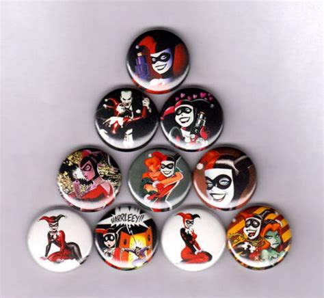 Harley Quinn 1 Pins Buttons Joker Batman Logos Mad Love Sirens Animated Series Ebay