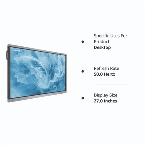 X Black Maxhub Interactive Flat Panel E C Power Consumption