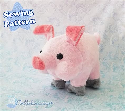 Chubby Pig Plushie Sewing Pattern Dollphinwing