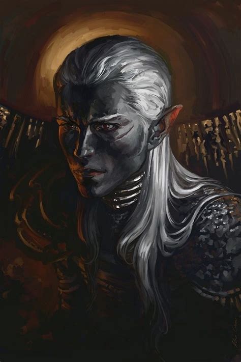 M Drow Elf Fighter Plate Armor Portrait 1 In 2023 Dark Elf Fantasy