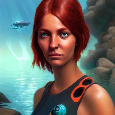 subnautica female protagonist photorealistic openart
