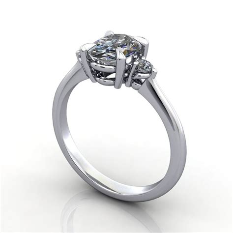 Everly Accented Solitaire Engagement Ring Setting Only Solitaire