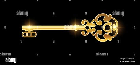 Golden Luxury Key Vector Icon Stock Vector Image And Art Alamy