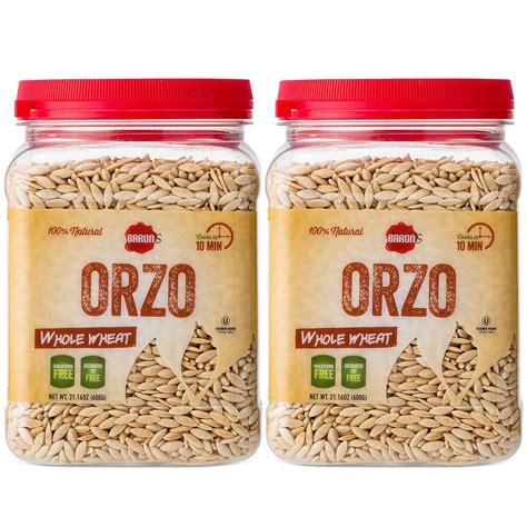 Barons Whole Wheat Orzo Pasta 100 Natural Israeli Rice