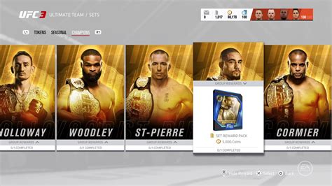 Ea Ufc Ultimate Team Reveal Of My Full Fighters Sets Progress Lvl