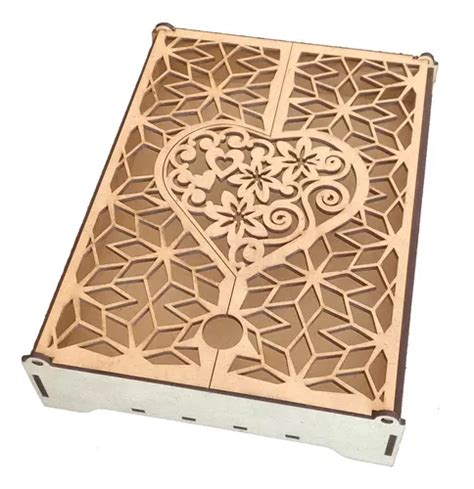 Caja De Madera Alhajero Bombonera Corazón