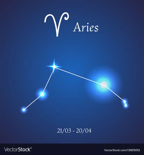 Zodiac Constellation Aries The Ram Royalty Free Vector Image