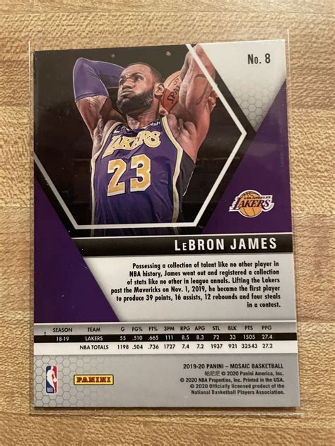 Panini Mosaic Lebron James Base Ebay