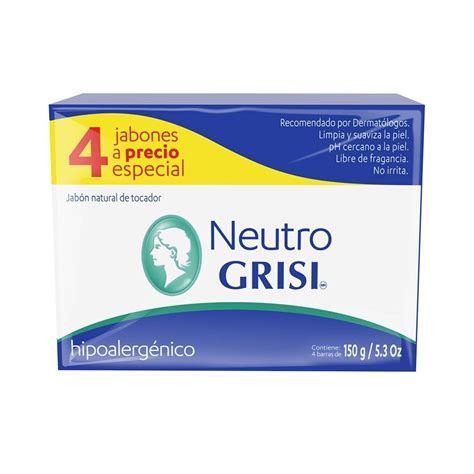 Jab N De Tocador Grisi Neutro Hipoalerg Nico Pzas De G C U Walmart