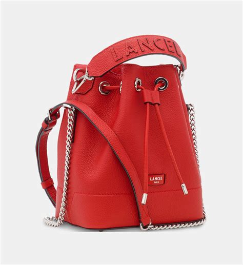 Sac Seau Ninon En Cuir S Lancel Rouge Galeries Lafayette