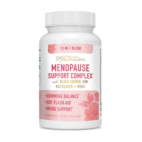 Sm Nutrition Menopause Support Complex With Dim Black Cohosh Vegetarian Hormone Balance