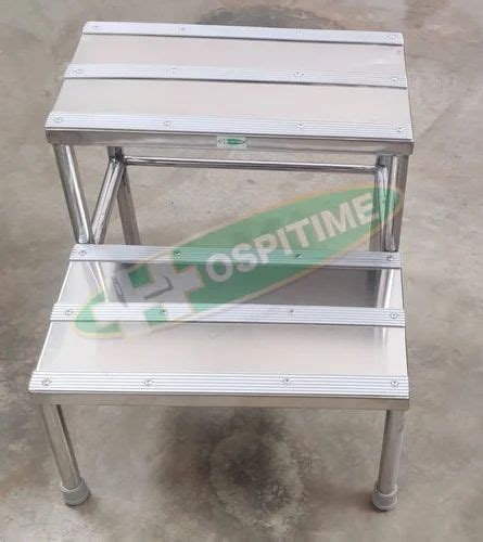 Mild Steel White Hospitime Foot Step Double Epoxy Powder Coated Size