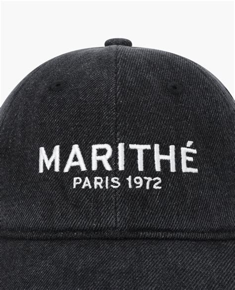 marithe francois girbaud denim washing regular logo ball cap