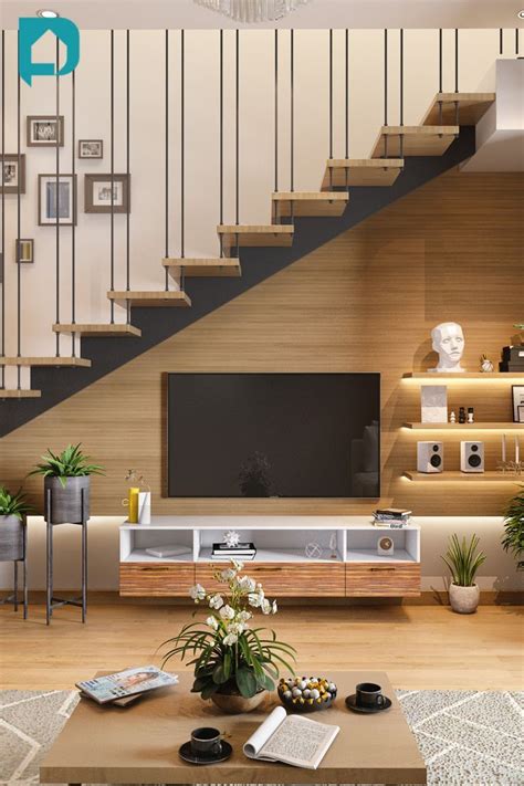 Innovative Tv Unit Design Under Staircase Designcafe Stairs In