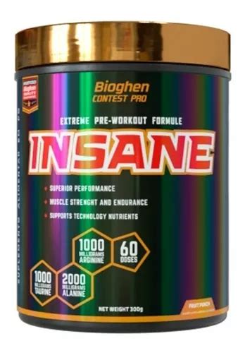 Insane Pré treino 300g Bioghen Frete grátis