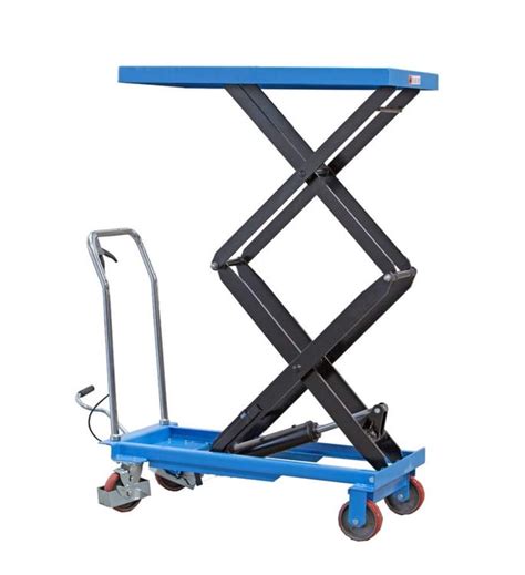 Hydraulic Dual Scissor Lift Table Carts Mobile Dolly Hand Truck With