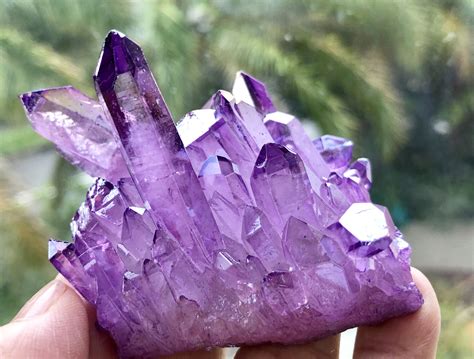 Purple angel aura quartz | Crystals and gemstones, Purple gems, Rocks
