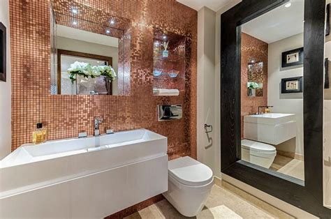 Copper Mosaic Tile Bathroom Wall Unique Bathroom Tiles Bathtub Design Full Bathroom Remodel