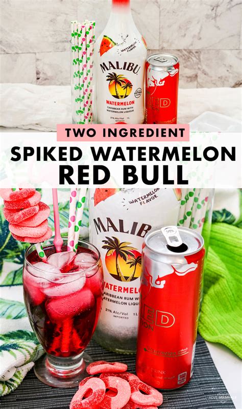 Spiked Watermelon Red Bull Cocktail Love And Marriage Recipe Yummy Alcoholic Drinks