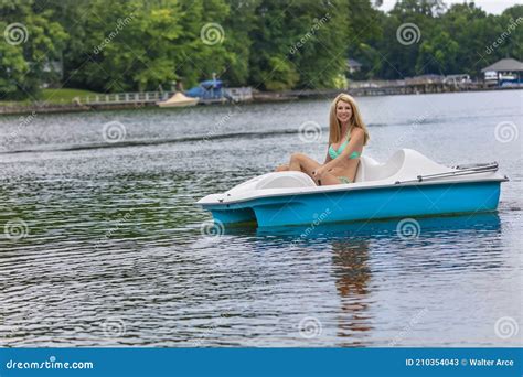 Beautiful Bikini Model Relaxing On A Boat Stock Image Image Of