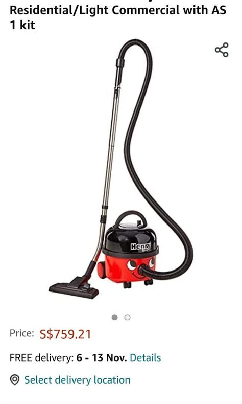 Henry HVR 200 11 Bagged Cylinder Vacuum 620 W 9 Litres Red Black