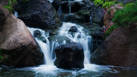 Scenery Silk Rural Waterfall Powerpoint Background For Free Download ...