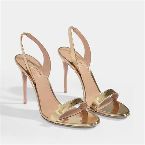 Aquazzura Gold Sandals On Sale Cpshouston Net