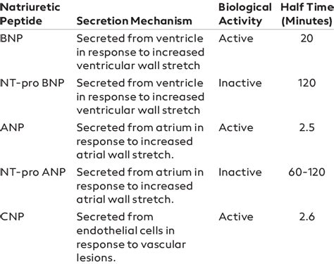 The Biological Characteristics of Natriuretic Peptides | Download Scientific Diagram