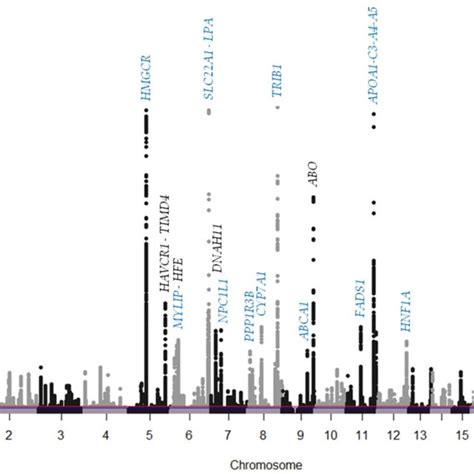 An Example Of A Genome Wide Association Study Gwas A Manhattan Plot