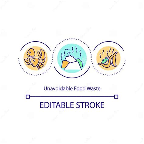 Unavoidable Food Waste Concept Icon Stock Vector Illustration Of