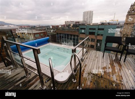 The rooftop jacuzzi at the Merchant Hotel, overlooking Belfast City ...