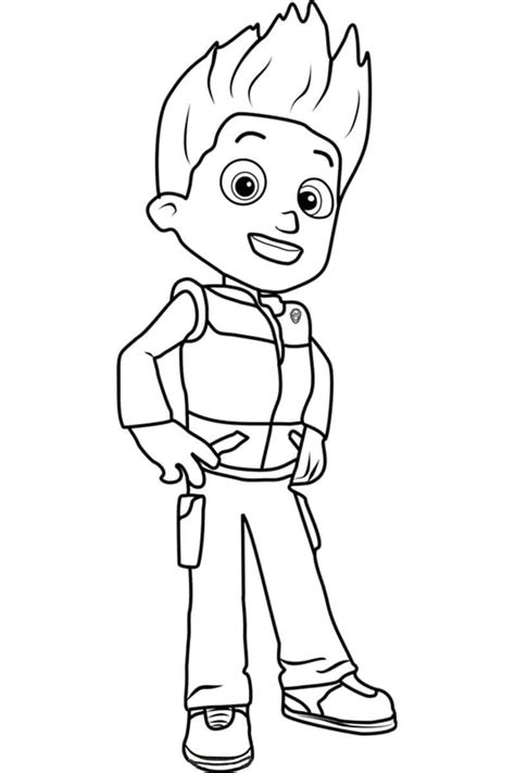 Paw Patrol Coloring Pages Ryder