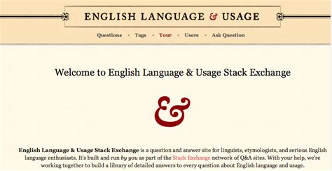 English Language & Usage Stack Exchange : a question and answer site ...